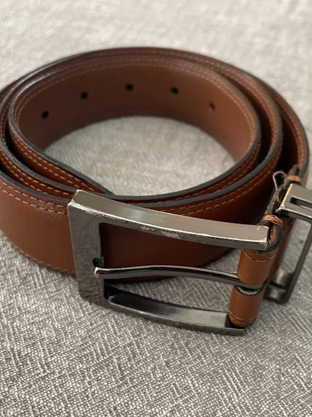Jos A Bank men's leather brown belt Preppy Size: 34